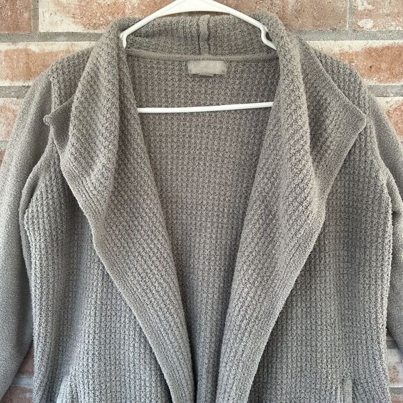 Barefoot Dreams CozyChic Lite Coastal Cardigan Gray Medium - Picture 4 of 7